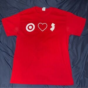 Target Red Graphic T-Shirt with Love Design(USED)